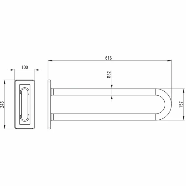 Maner de sustinere fix Deante Lehnen Concept Pro 60 cm [2]