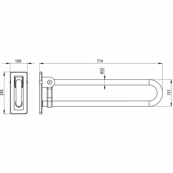 Maner de sustinere rabatabil Deante Lehnen Concept Pro 70 cm [2]