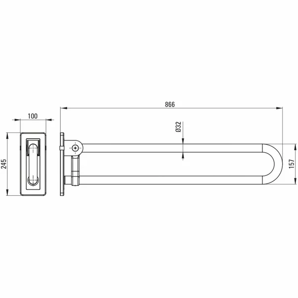 Maner de sustinere rabatabil Deante Lehnen Concept Pro 85 cm [2]