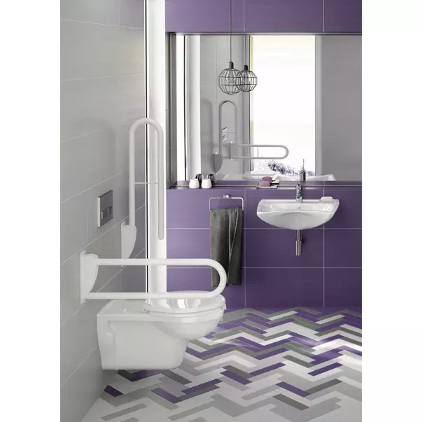 Maner de sustinere dublu rabatabil Deante Vital alb 76cm [6]