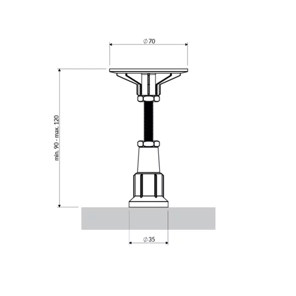 Set 8 picioare pentru cadita dus Omnires AquaPure AquaRock alb [1]