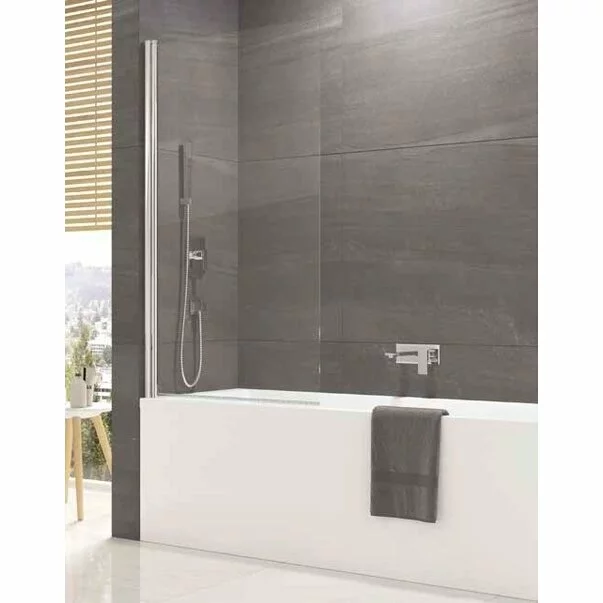 Paravan de cada SanSwiss Ocelia cu un element mobil 80x140 cm sticla transparenta crom lucios [1]