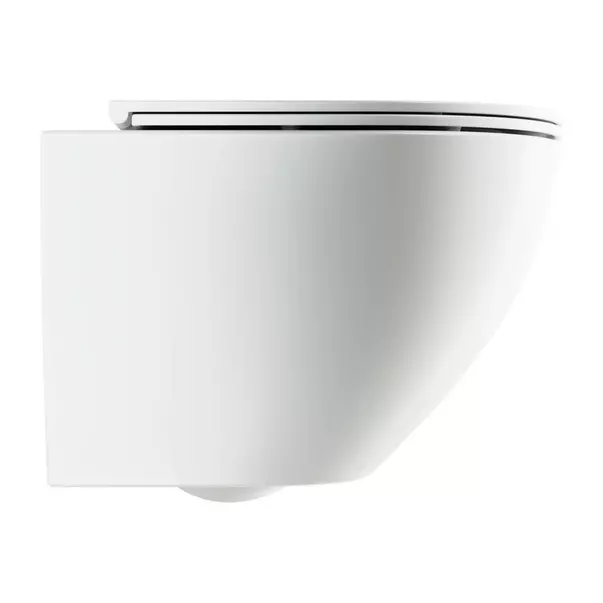 Vas WC suspendat rimless cu capac soft-close alb mat Omnires Ottawa Comfort [2]