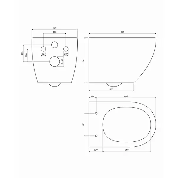 Vas WC suspendat rimless cu capac soft close alb Omnires Ottawa Comfort [2]
