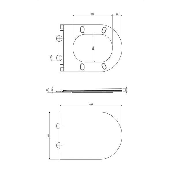 Capac WC softclose Omnires Ottawa Comfort slim finisaj alb mat [1]