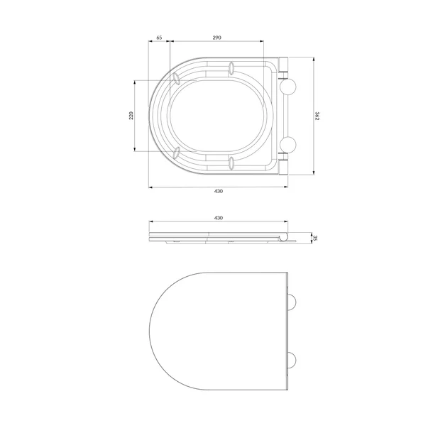 Capac WC softclose Omnires Ottawa slim finisaj alb mat [1]