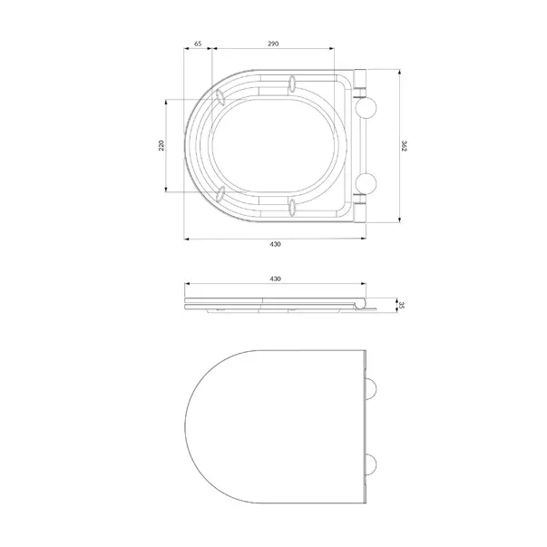 Capac WC soft-close Omnires Ottawa alb [3]