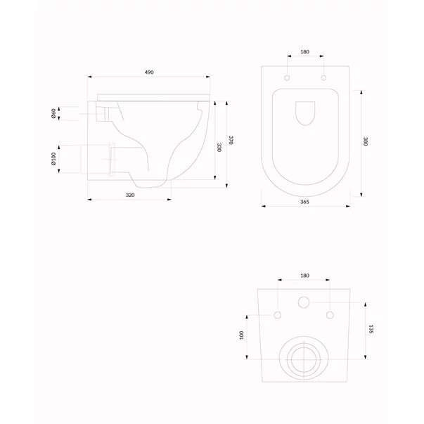 Set vas wc si bideu suspendat cu capac softclose Omnires Ottawa rimless [6]