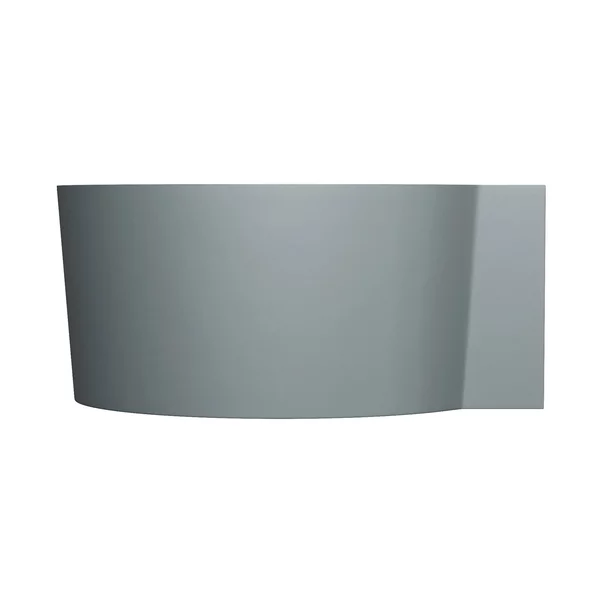 Cada pe colt asimetrica Omnires Ovo M+ compozit gri mat cenusa 120x120 cm [2]