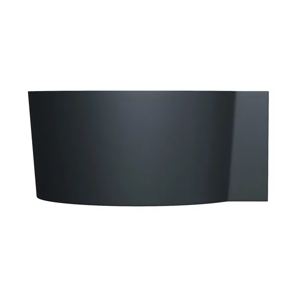 Cada pe colt asimetrica Omnires Ovo M+ compozit negru lava mat 120x120 cm [2]