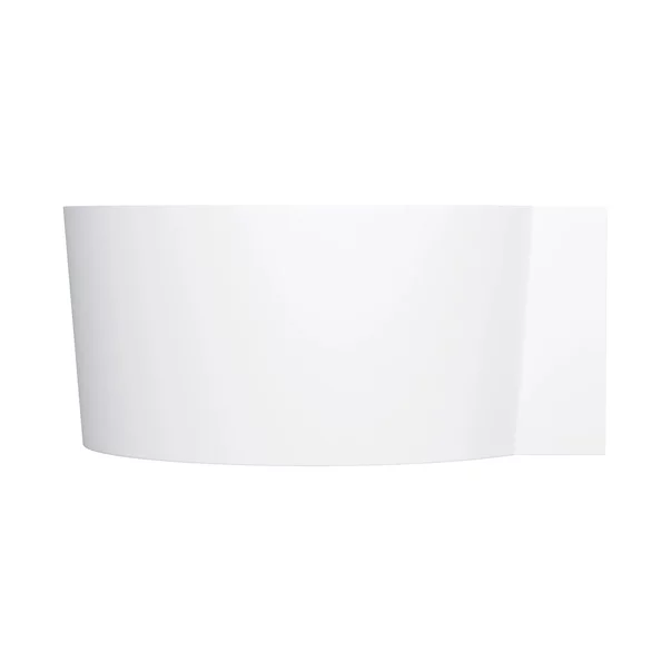 Cada pe colt asimetrica Omnires Ovo M+ compozit alb mat 120x120 cm [2]