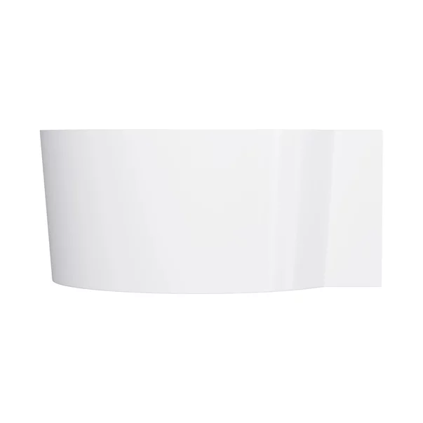 Cada pe colt asimetrica Omnires Ovo M+ compozit alb lucios 120x120 cm [2]