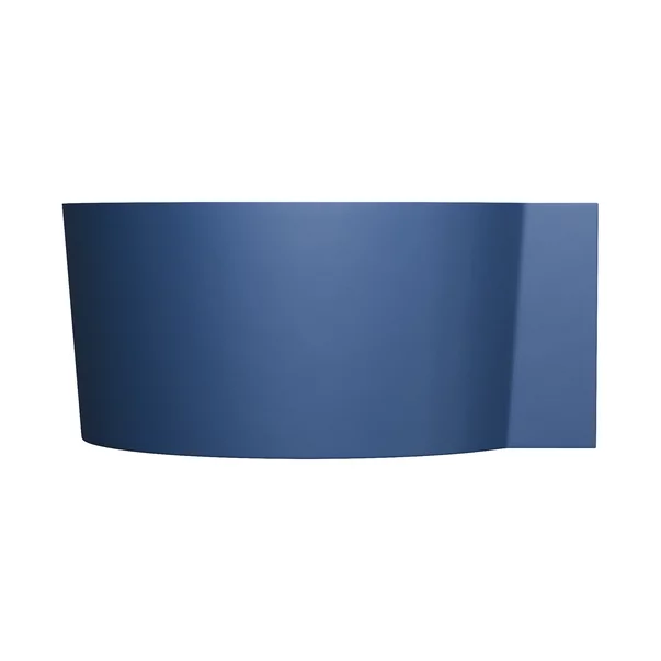 Cada pe colt asimetrica Omnires Ovo M+ compozit albastru midnight blue mat 120x120 cm [2]
