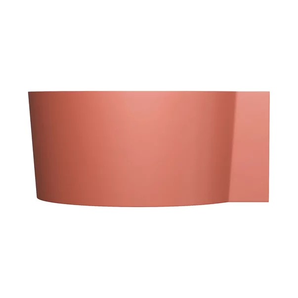 Cada pe colt asimetrica Omnires Ovo M+ compozit terracotta mat 120x120 cm [2]