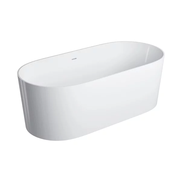 Cazi baie - Cada freestanding Omnires Ovo M+ compozit alb lucios 160x75 cm