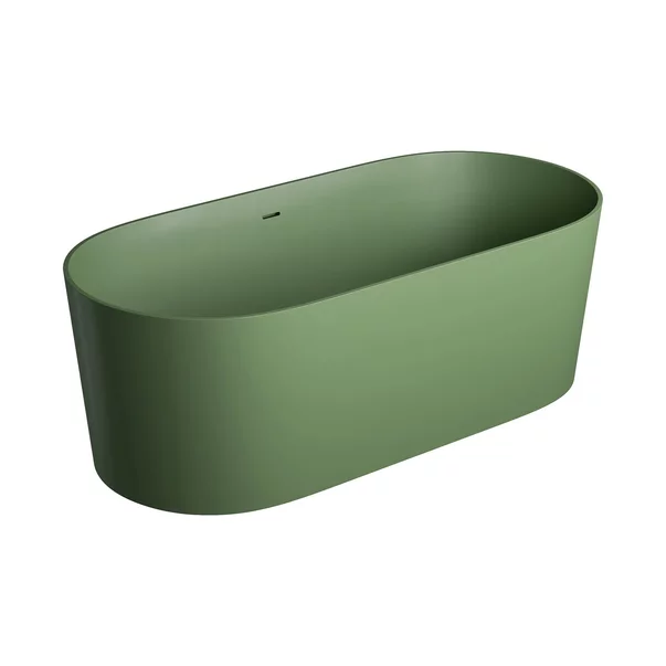 Cazi baie - Cada freestanding Omnires Ovo M+ compozit verde olive mat 160x75 cm