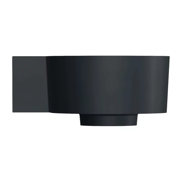 Lavoar suspendat Omnires Ovo M+ finisaj negru lava mat 33.5 cm stanga [3]