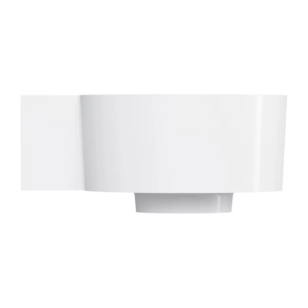 Lavoar suspendat Omnires Ovo M+ finisaj alb lucios 33.5 cm stanga [4]