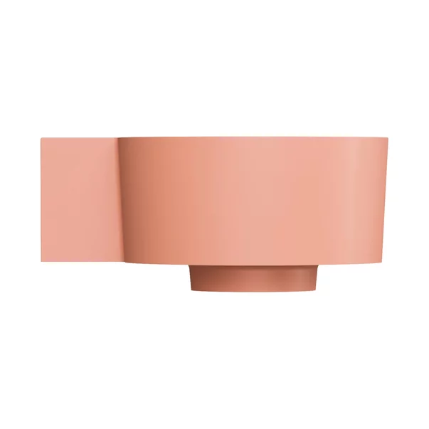 Lavoar suspendat Omnires Ovo M+ compozit coral mat 33x34 cm stanga [3]