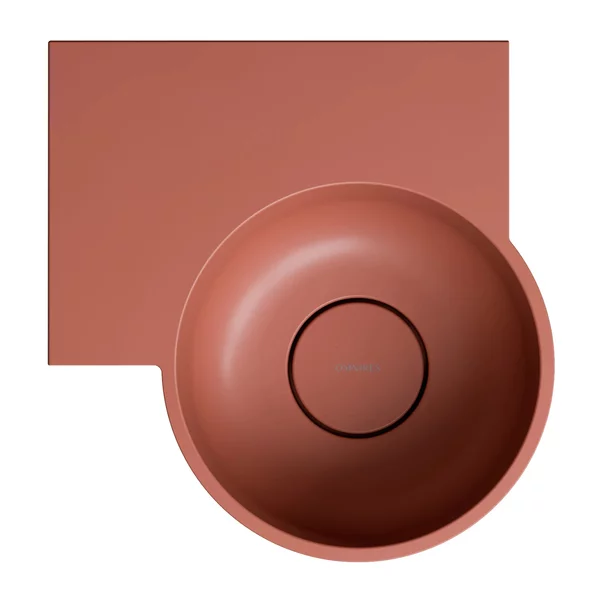 Lavoar suspendat Omnires Ovo M+ finisaj portocaliu mat 33.5 cm stanga [3]