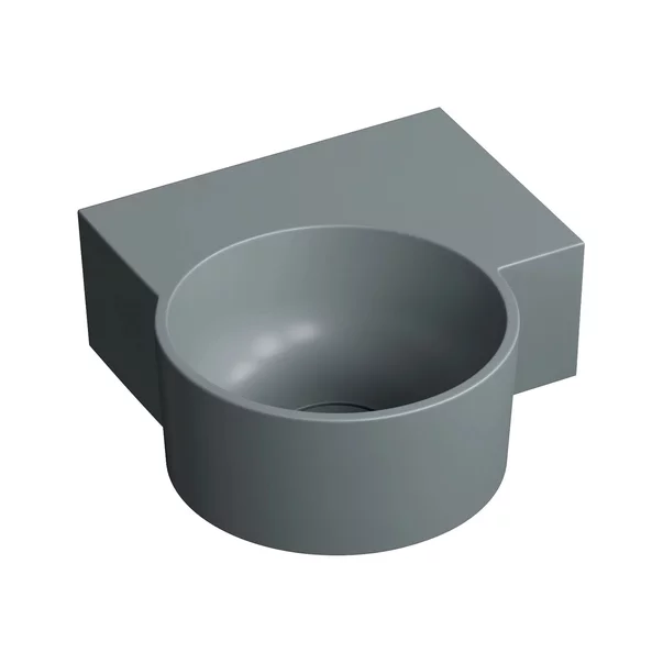 Lavoare - Lavoar suspendat Omnires Ovo M+ finisaj gri cenusa mat 33.5 cm dreapta