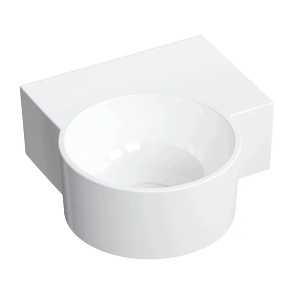 Lavoare - Lavoar suspendat Omnires Ovo M+ finisaj alb lucios 34 cm dreapta