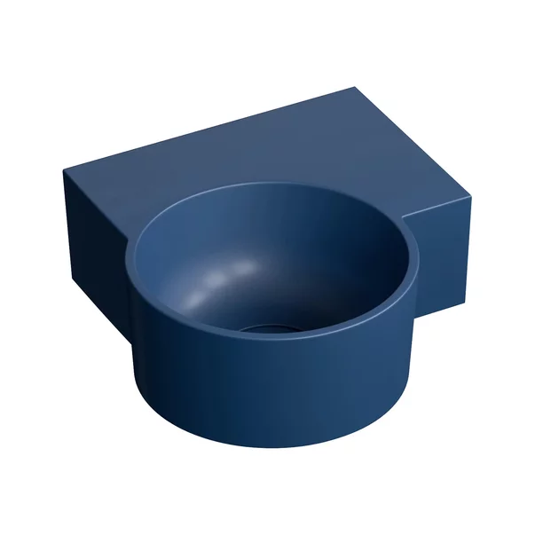 Lavoar suspendat Omnires Ovo M+ finisaj albastru inchis mat 33.5 cm dreapta [1]