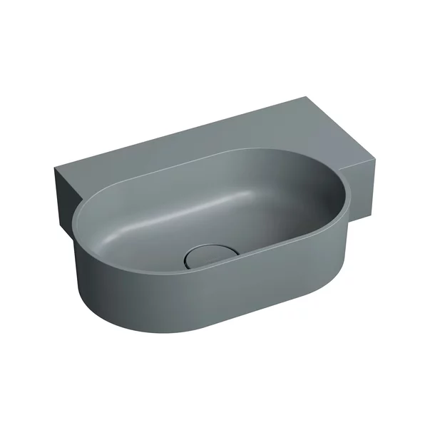 Lavoar suspendat Omnires Ovo M+ finisaj gri cenusa mat 55.5 cm dreapta [1]