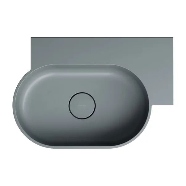 Lavoar suspendat Omnires Ovo M+ finisaj gri cenusa mat 55.5 cm dreapta [3]