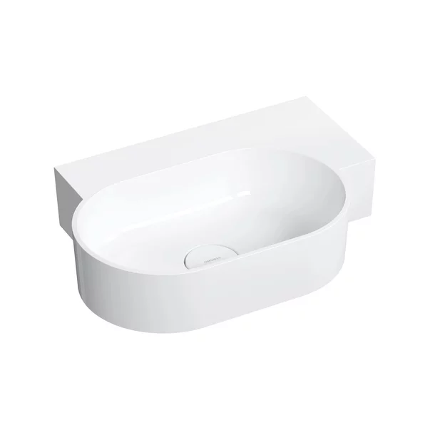 Lavoar suspendat Omnires Ovo M+ finisaj alb lucios 55.5 cm dreapta [1]