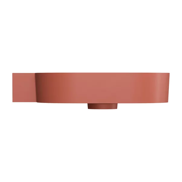 Lavoar suspendat Omnires Ovo M+ finisaj portocaliu mat 64.5 cm stanga [4]