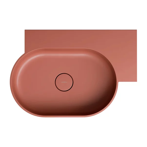 Lavoar suspendat Omnires Ovo M+ finisaj portocaliu mat 64.5 cm dreapta [3]