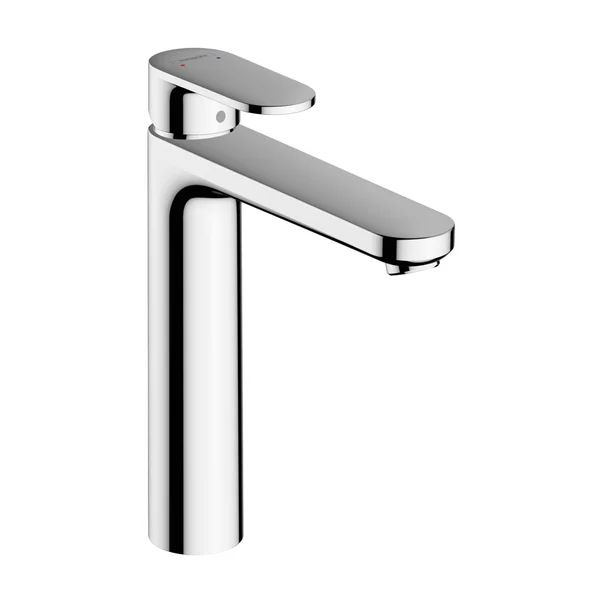 Pachet lavoar pe blat Omnires Ovo M+ alb 55 cm, baterie lavoar Hansgrohe Vernis Blend crom si ventil lavoar Click-Clack crom [2]