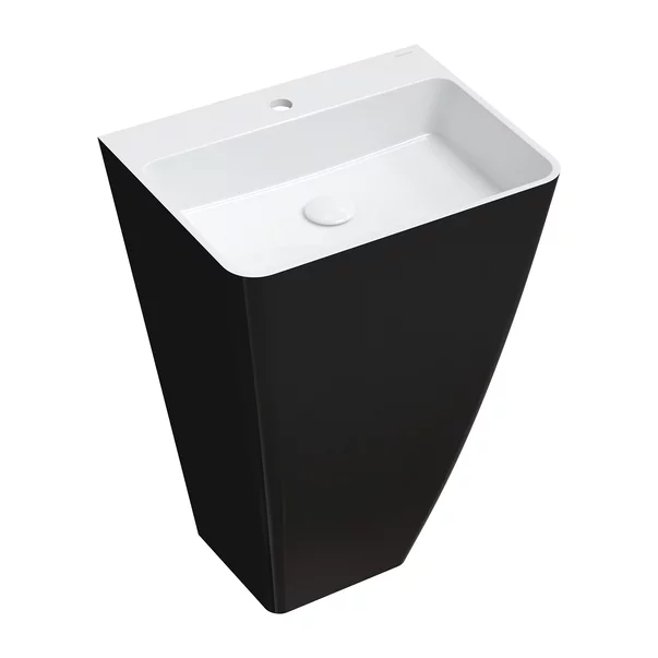 Lavoar freestanding Omnires Parma M+ dreptunghiular negru - alb 55 cm [1]