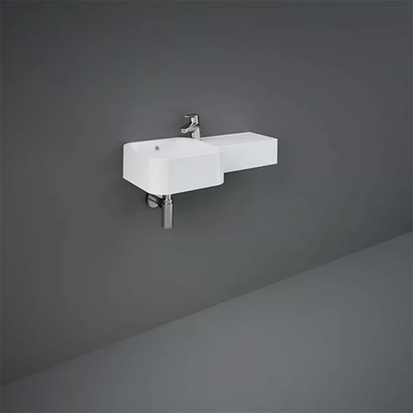 Lavoar suspendat Rak Ceramics Petit dreapta 77 cm alb [1]