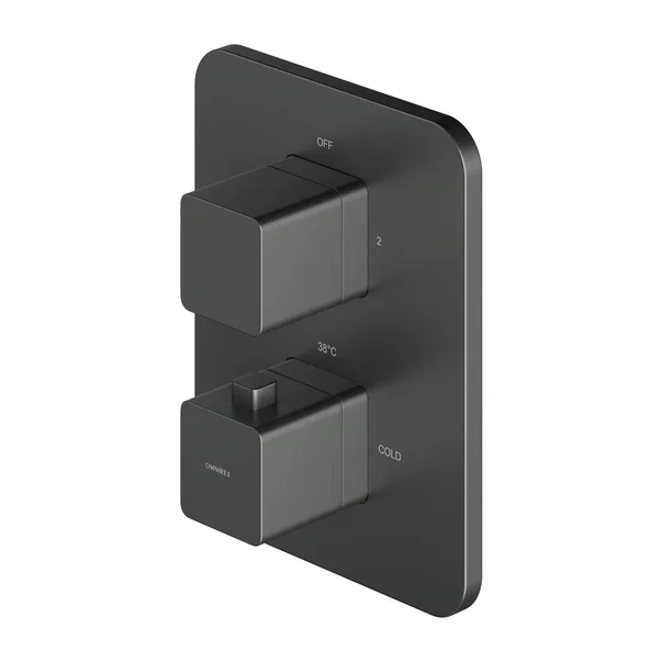 Baterie cada - dus incastrata Omnires Parma termostatata grafit cu corp ingropat [1]