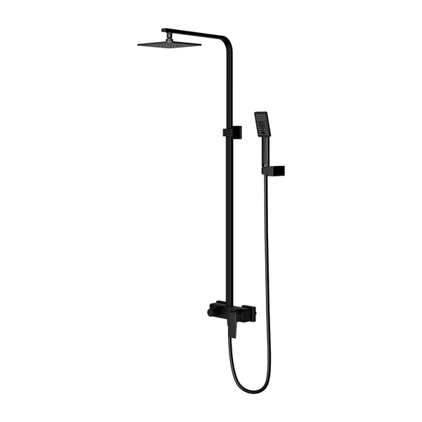 Coloana de dus cu baterie dubla comanda negru mat Omnires Parma [1]