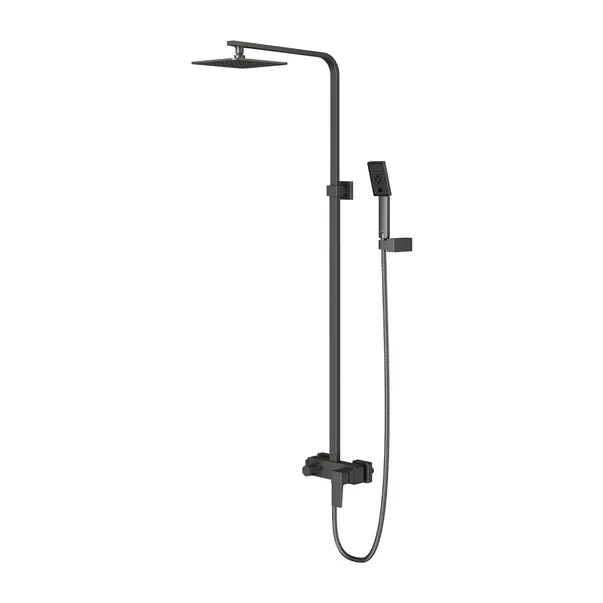 Coloana de dus cu baterie dubla comanda grafit Omnires Parma [1]