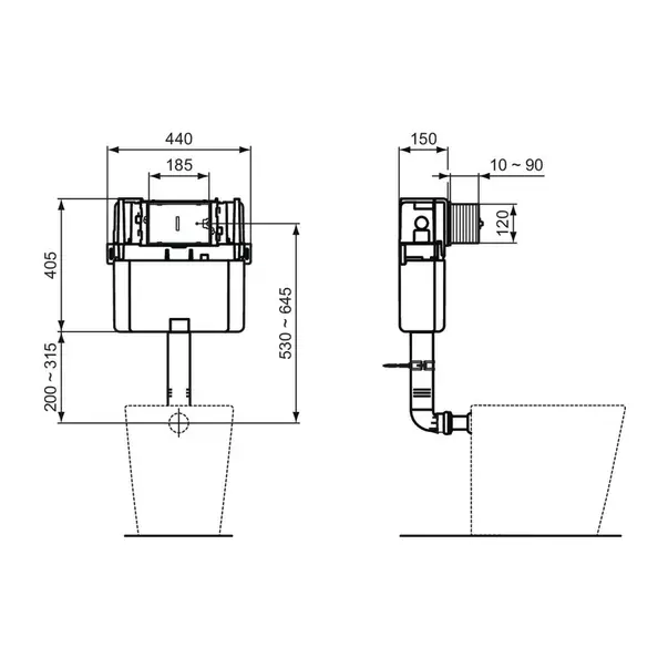 Rezervor wc incastrat Ideal Standard ProSys SmartValve R014167 [2]