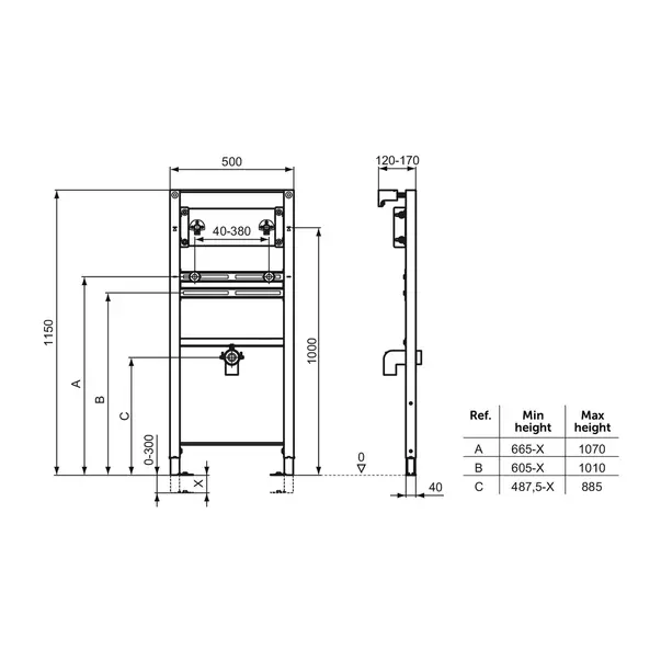 Cadru pentru lavoar Ideal Standard ProSys [4]