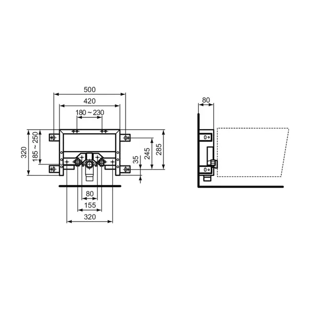Cadru de instalare Ideal Standard pentru bideu [3]