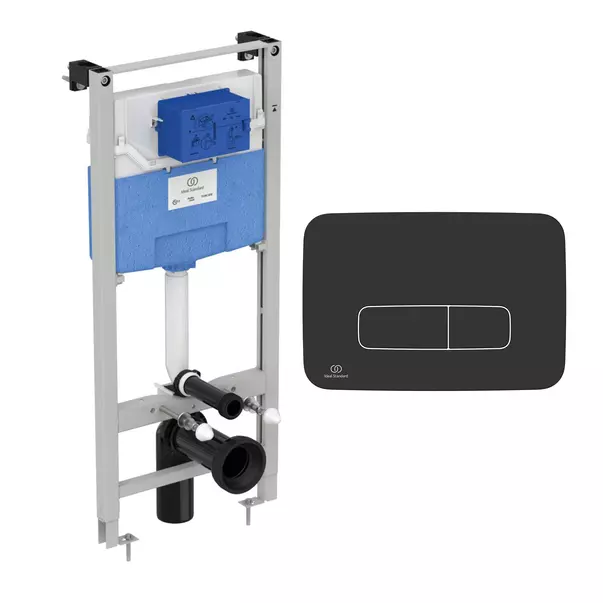 Rezervore incastrate - Set rezervor WC cu cadru Ideal Standard ProSys si clapeta Oleas M3 negru mat