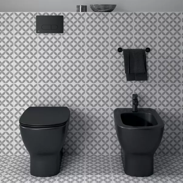 Set rezervor WC cu cadru Ideal Standard ProSys si clapeta Oleas M3 negru mat [2]