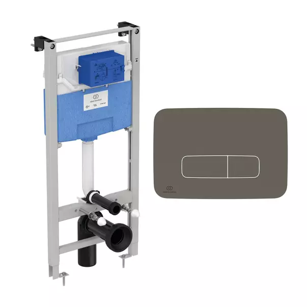 Rezervore incastrate - Set rezervor WC cu cadru Ideal Standard ProSys si clapeta Oleas M3 gri Magnetic Grey