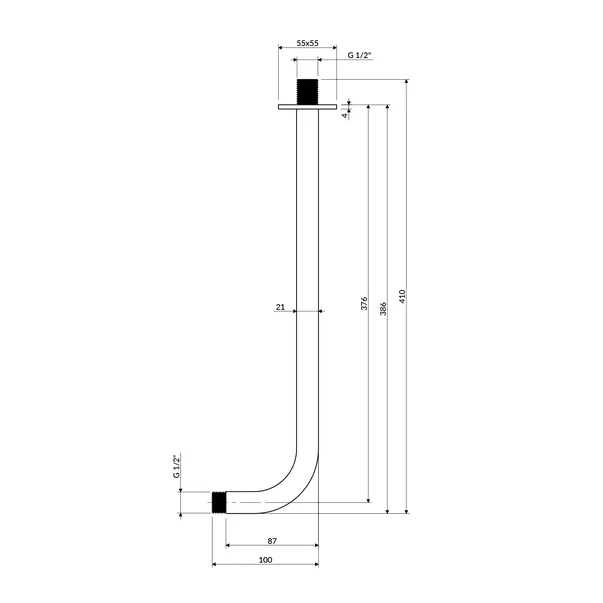 Brat de dus Omnires finisaj cupru periat 40 cm [1]