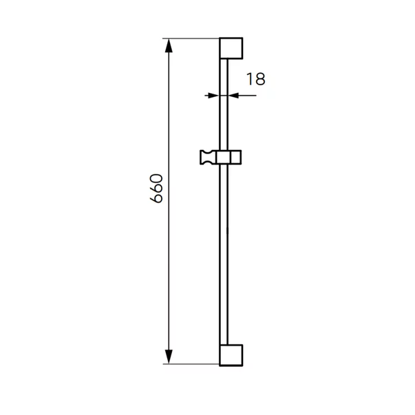 Bara de dus reglabila crom Ferro Rail 70 cm [2]