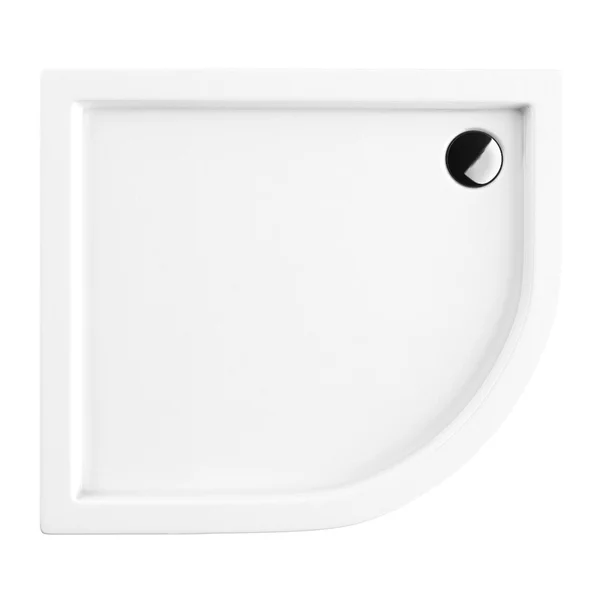 Cadita dus semirotunda  Omnires Riverside alb  90x80 cm [1]
