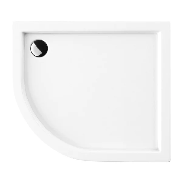 Cadita dus semirotunda  Omnires Riverside alb  80x90 cm [1]