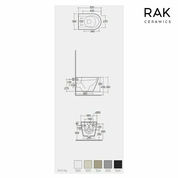 Set vas wc suspendat Rak Ceramics Feeling cu capac softclose [6]