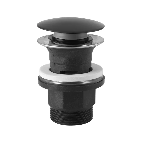 Accesorii baie - Ventil lavoar Click-Clack Ferro negru mat cu preaplin